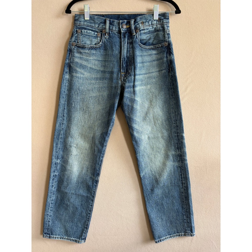 R13 Boyfriend Jean Clinton Blue Distressed Denim Size 23